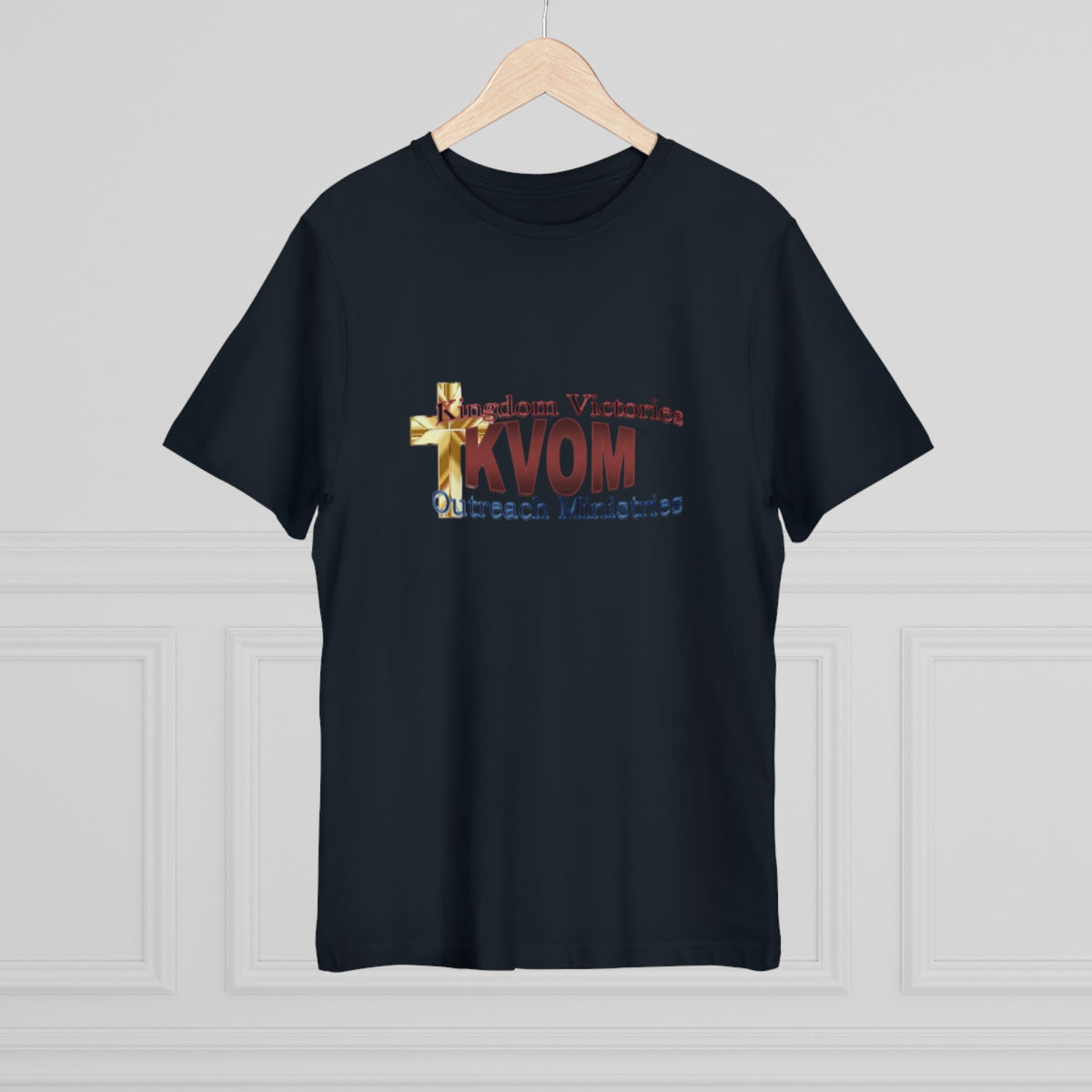 KVOM Logo Unisex Deluxe T-shirt, Maroon Logo-KVOM