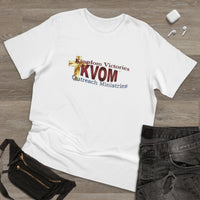 KVOM Logo Unisex Deluxe T-shirt, Maroon Logo-KVOM