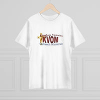 KVOM Logo Unisex Deluxe T-shirt, Maroon Logo-KVOM