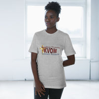 KVOM Logo Unisex Deluxe T-shirt, Maroon Logo-KVOM