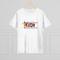 KVOM Logo Unisex Deluxe T-shirt, Maroon Logo-KVOM