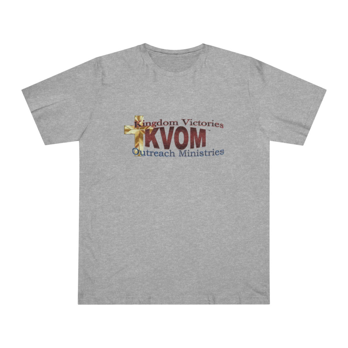 KVOM Logo Unisex Deluxe T-shirt, Maroon Logo-KVOM