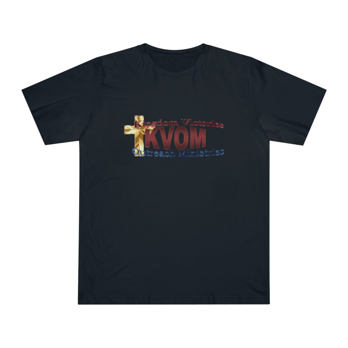 KVOM Logo Unisex Deluxe T-shirt, Maroon Logo-KVOM