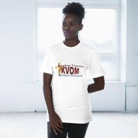 KVOM Logo Unisex Deluxe T-shirt, Maroon Logo-KVOM