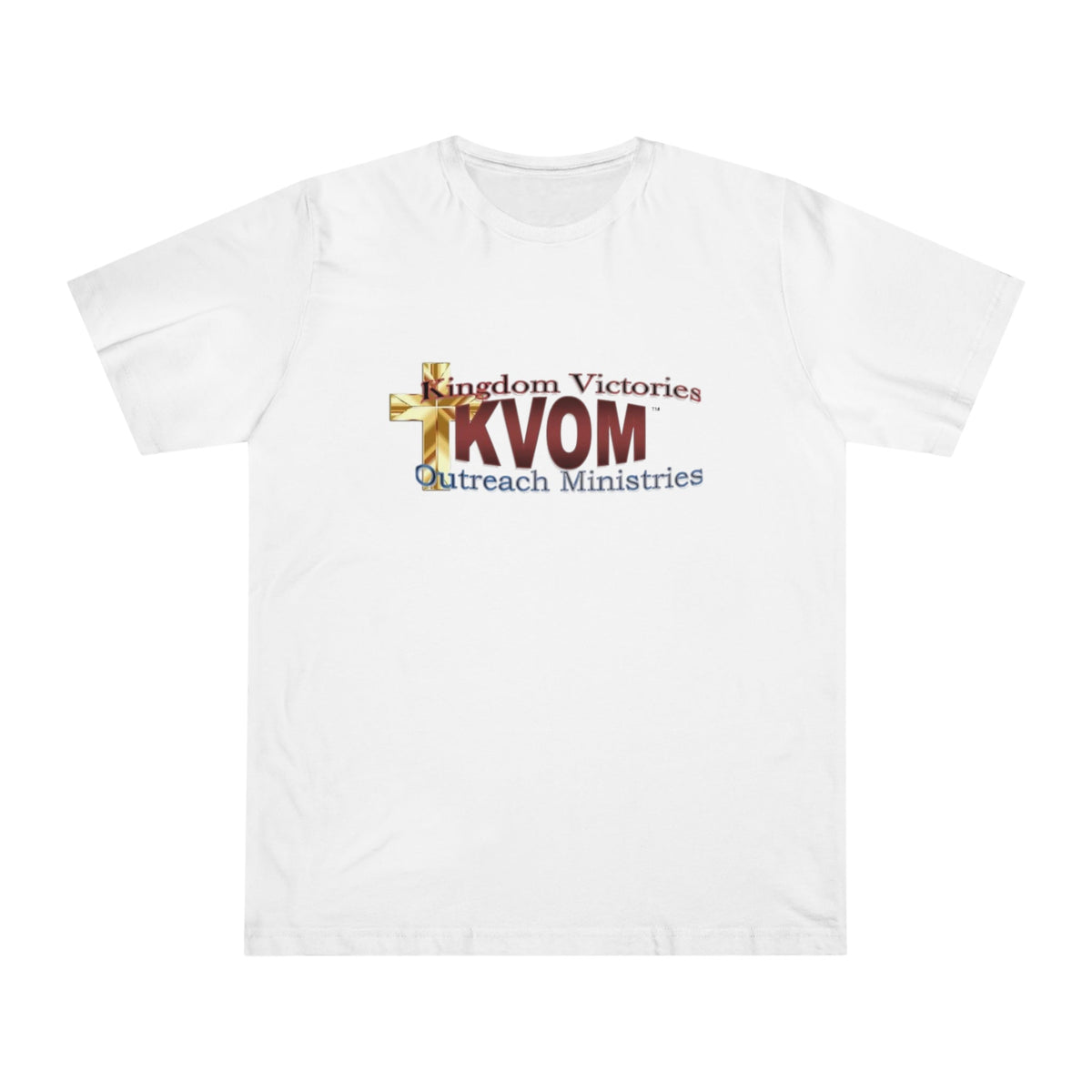 KVOM Logo Unisex Deluxe T-shirt, Maroon Logo-KVOM