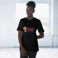 KVOM Logo Unisex Deluxe T-shirt, Maroon Logo-KVOM