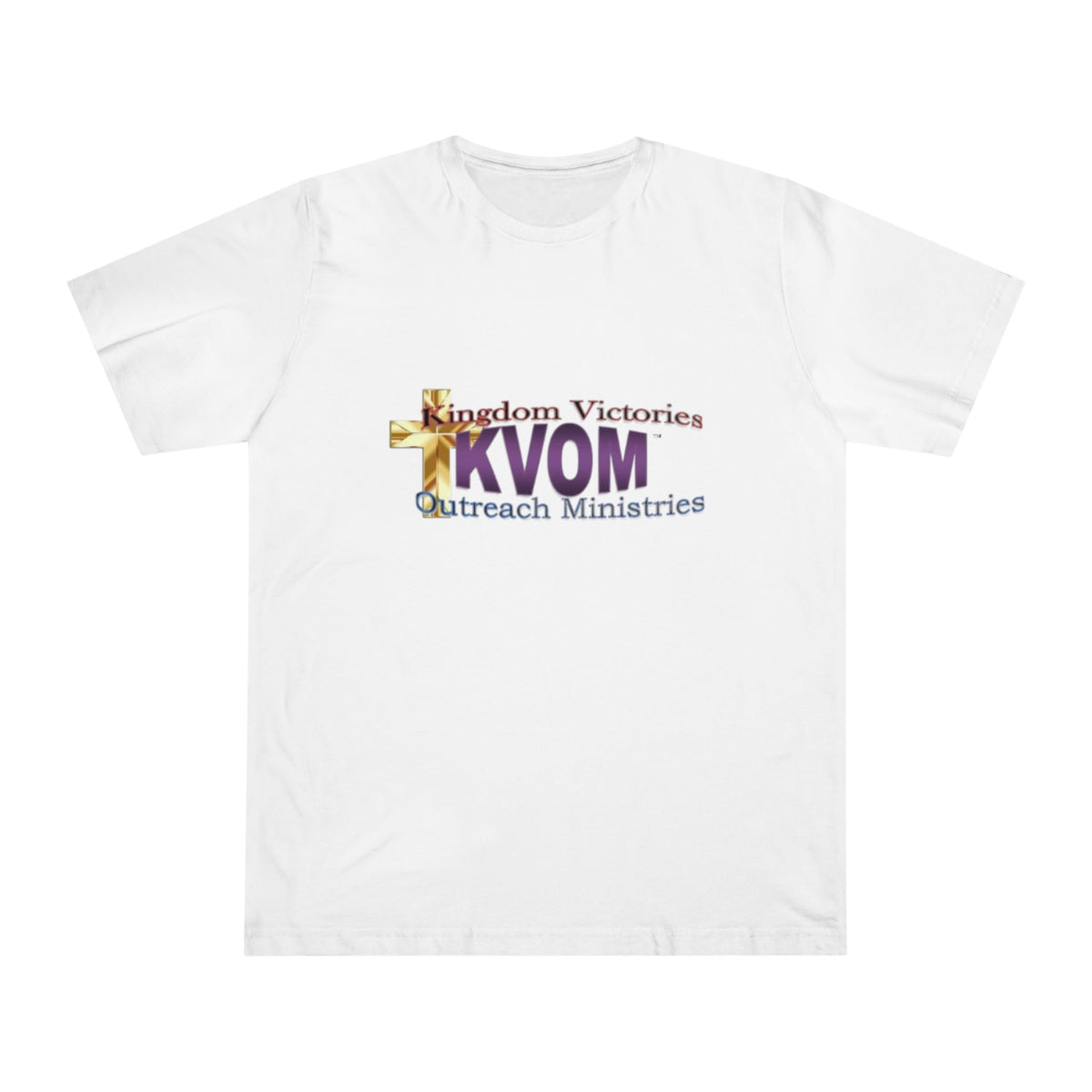 KVOM Logo Unisex Deluxe T-shirt, Moses Temple Colored Logo-KVOM