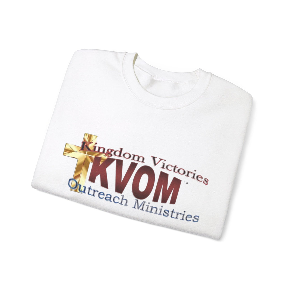 KVOM Logo Unisex Heavy Blend™ Crewneck Sweatshirt, Maroon Logo-KVOM