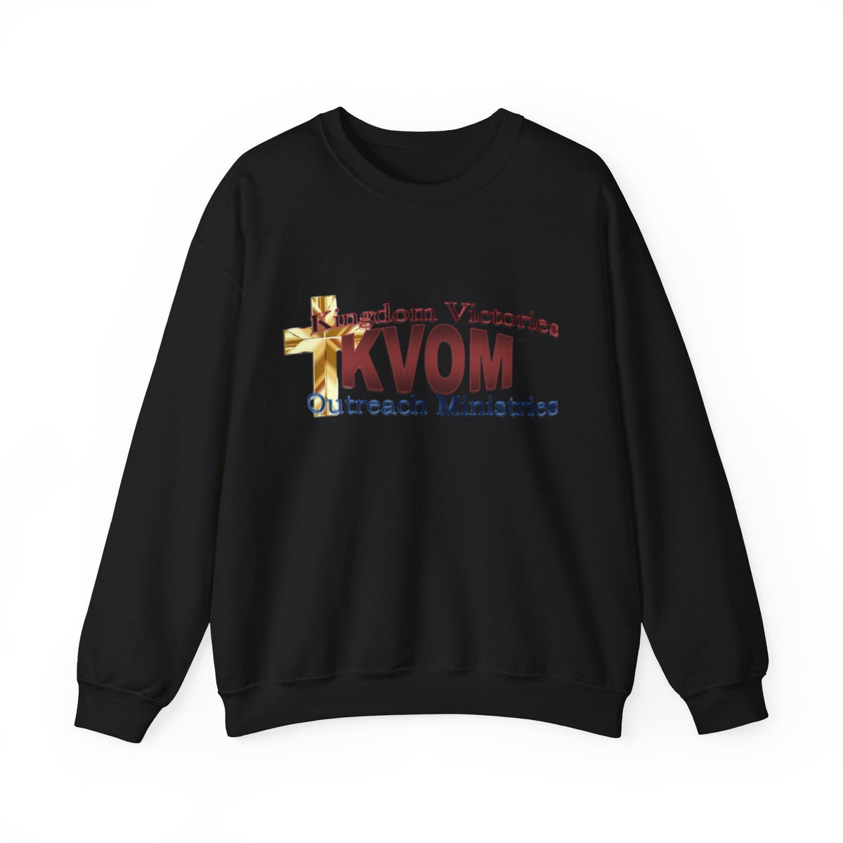 KVOM Logo Unisex Heavy Blend™ Crewneck Sweatshirt, Maroon Logo-KVOM