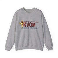 KVOM Logo Unisex Heavy Blend™ Crewneck Sweatshirt, Maroon Logo-KVOM