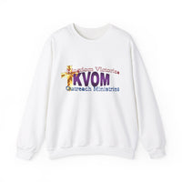 KVOM Logo Unisex Heavy Blend™ Crewneck Sweatshirt, Moses Temple Colored Logo-KVOM