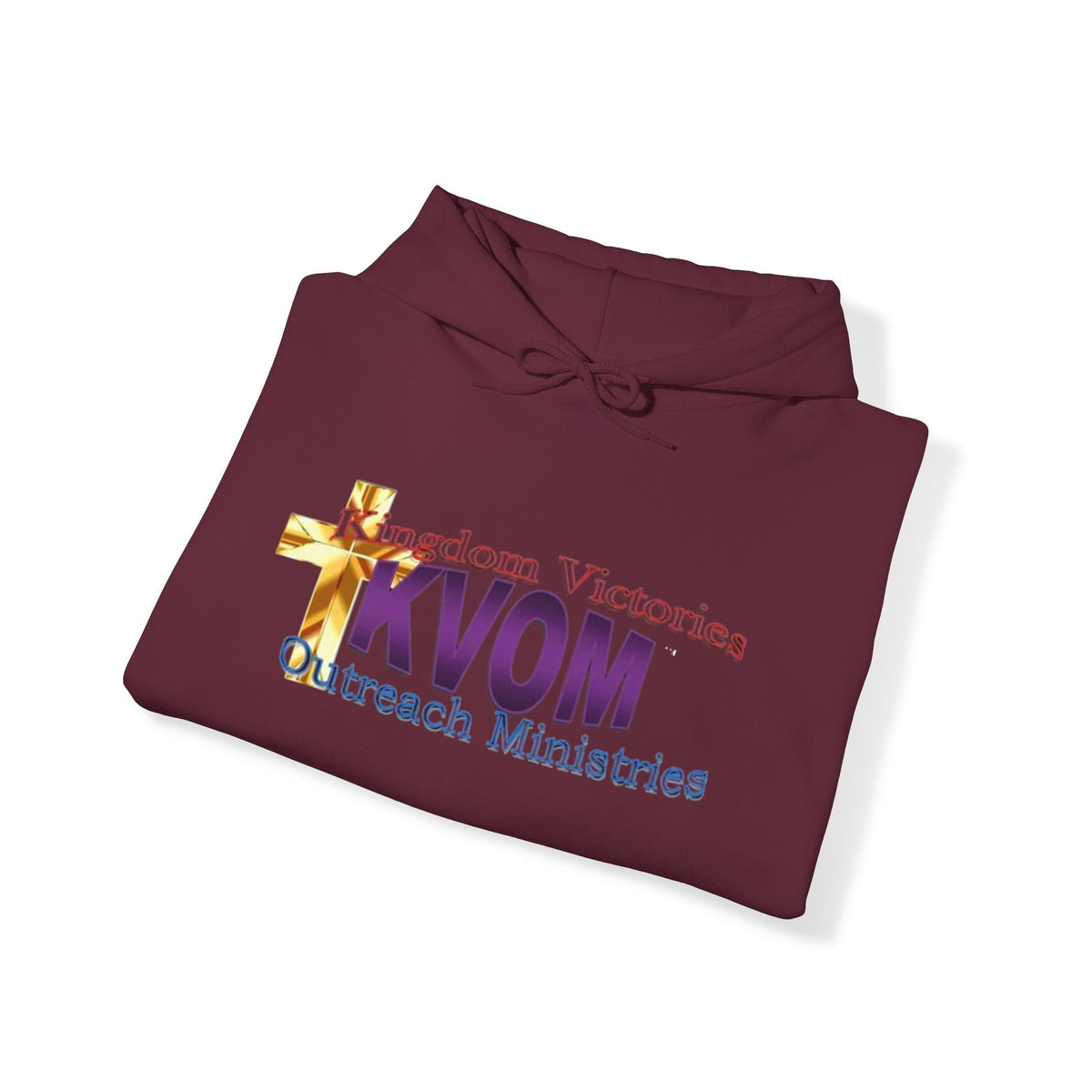 KVOM Logo Unisex Heavy Blend™ Hoodie, Moses Temple Colored Logo-KVOM