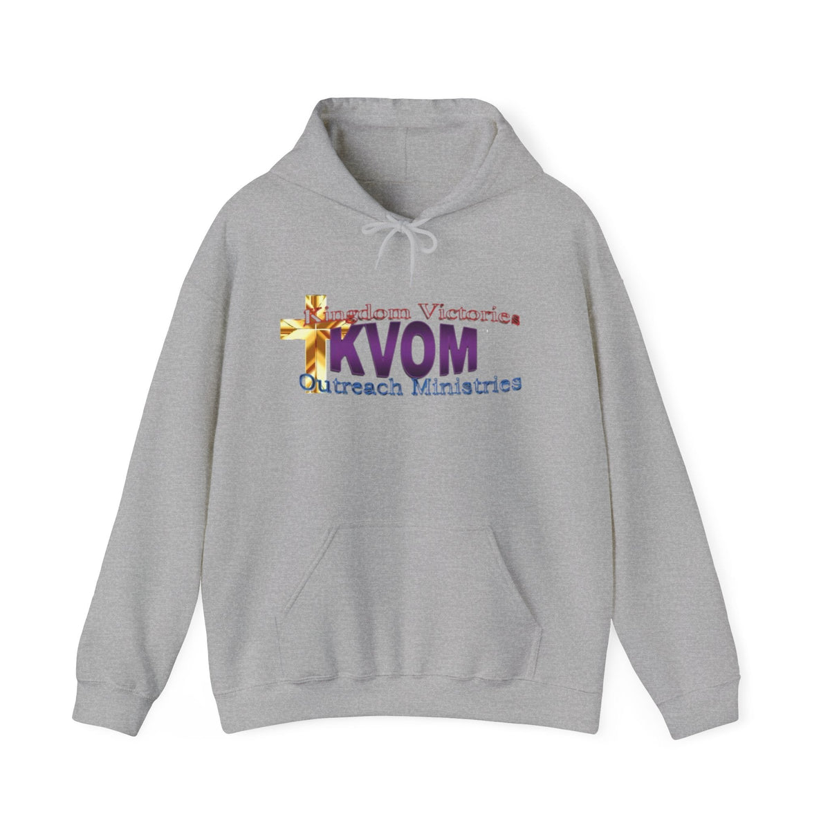 KVOM Logo Unisex Heavy Blend™ Hoodie, Moses Temple Colored Logo-KVOM