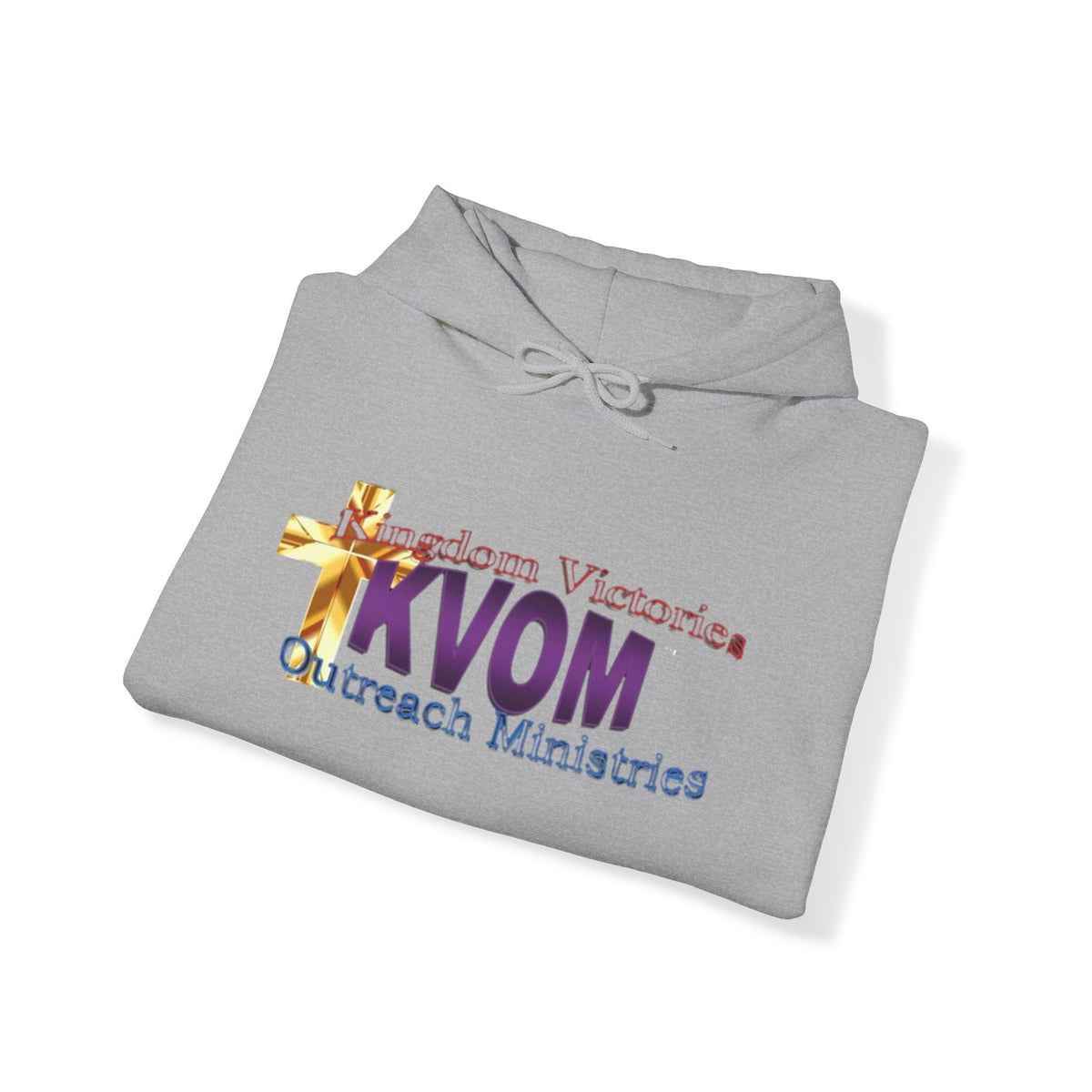 KVOM Logo Unisex Heavy Blend™ Hoodie, Moses Temple Colored Logo-KVOM