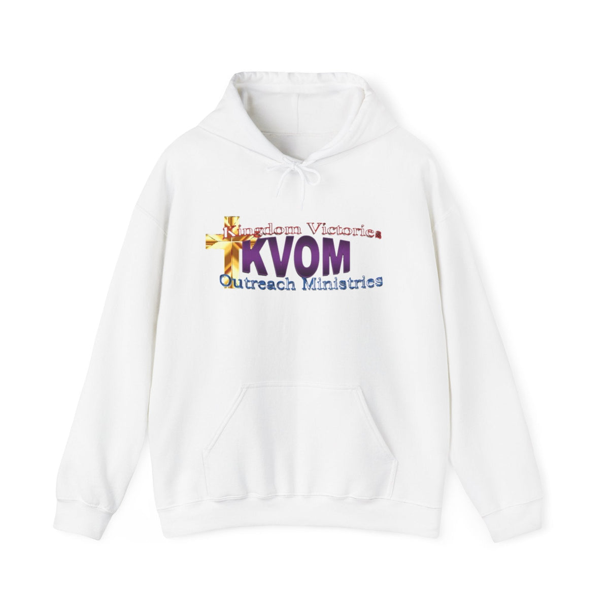 KVOM Logo Unisex Heavy Blend™ Hoodie, Moses Temple Colored Logo-KVOM