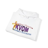 KVOM Logo Unisex Heavy Blend™ Hoodie, Moses Temple Colored Logo-KVOM