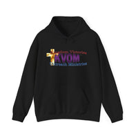 KVOM Logo Unisex Heavy Blend™ Hoodie, Moses Temple Colored Logo-KVOM