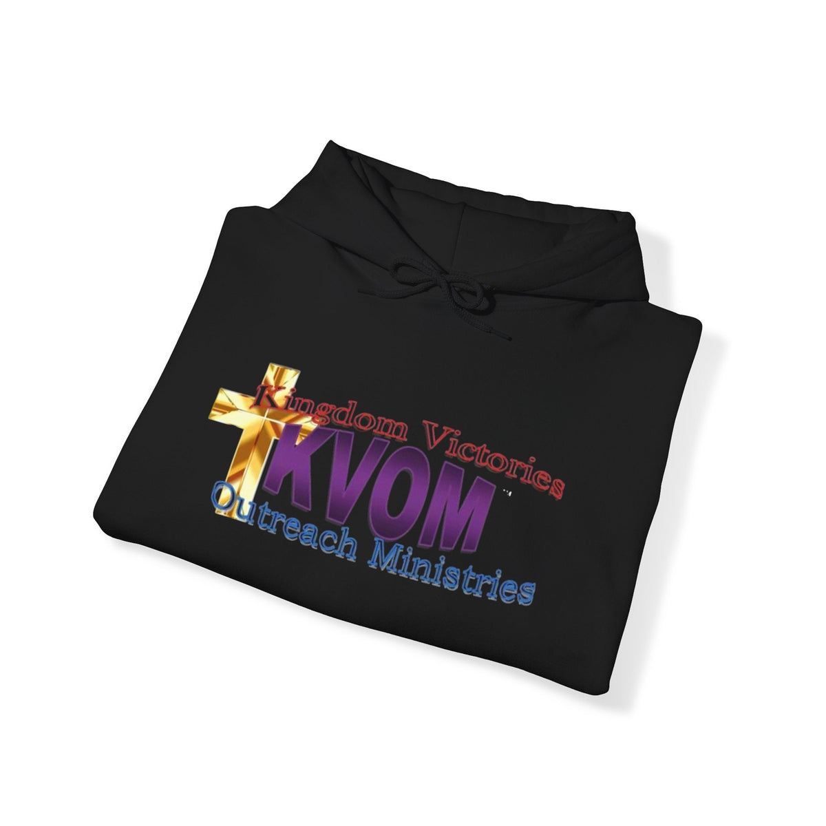 KVOM Logo Unisex Heavy Blend™ Hoodie, Moses Temple Colored Logo-KVOM