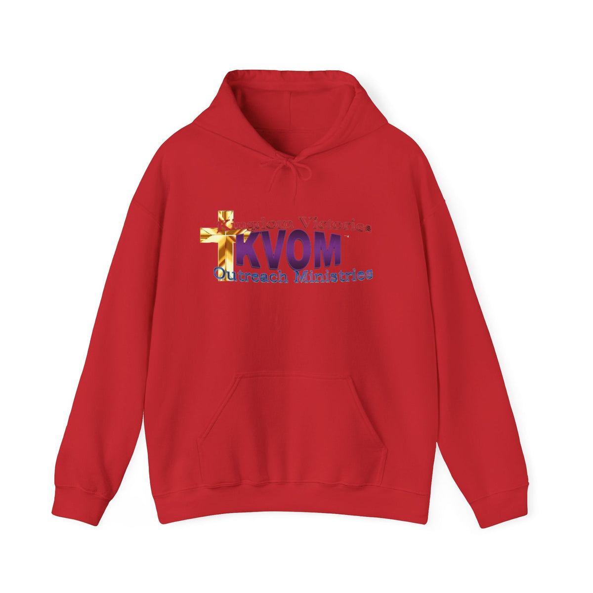 KVOM Logo Unisex Heavy Blend™ Hoodie, Moses Temple Colored Logo-KVOM