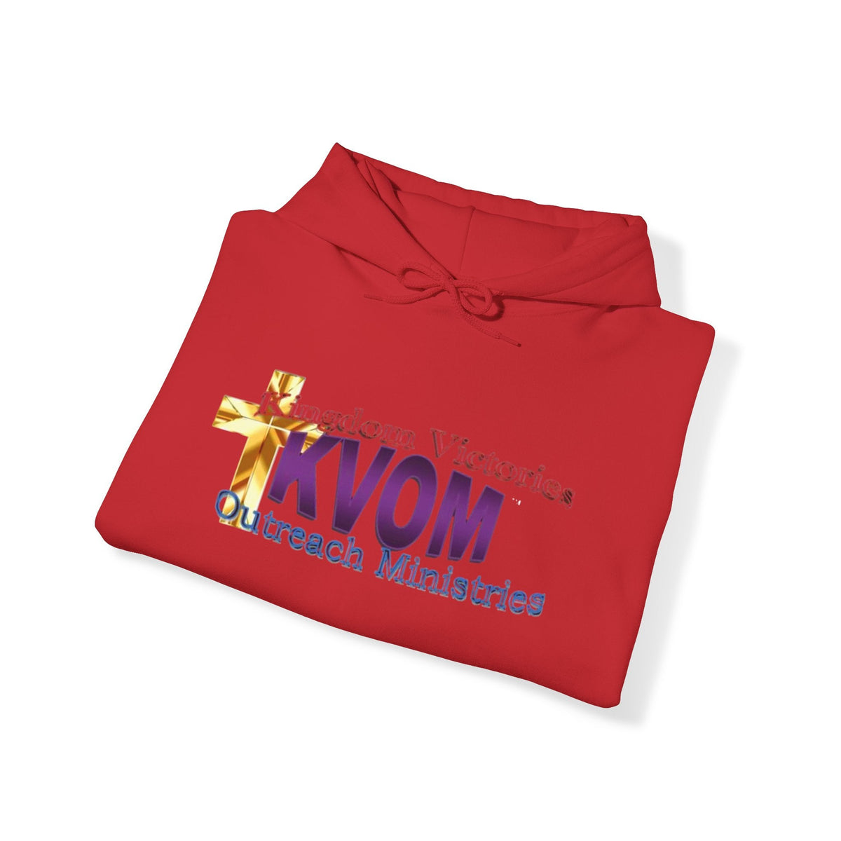 KVOM Logo Unisex Heavy Blend™ Hoodie, Moses Temple Colored Logo-KVOM