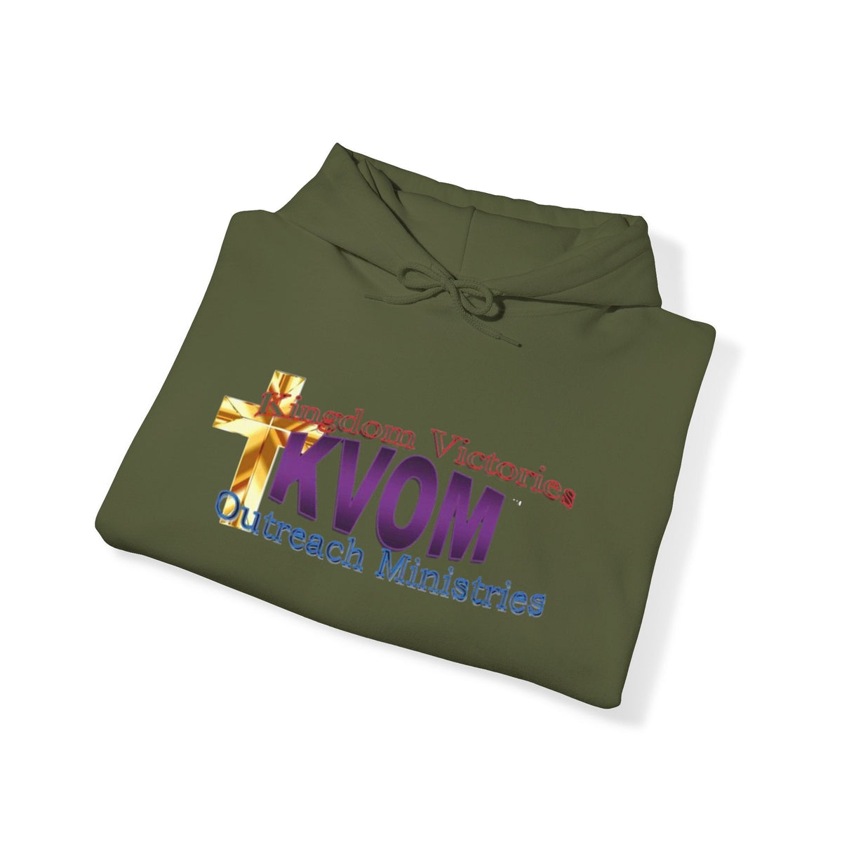 KVOM Logo Unisex Heavy Blend™ Hoodie, Moses Temple Colored Logo-KVOM