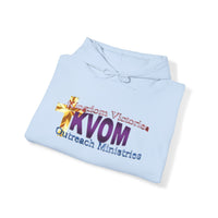 KVOM Logo Unisex Heavy Blend™ Hoodie, Moses Temple Colored Logo-KVOM