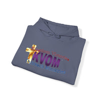 KVOM Logo Unisex Heavy Blend™ Hoodie, Moses Temple Colored Logo-KVOM