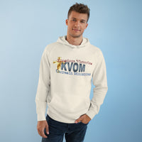 KVOM Logo Unisex Relaxed Fit Hoodie, Blue Logo-KVOM