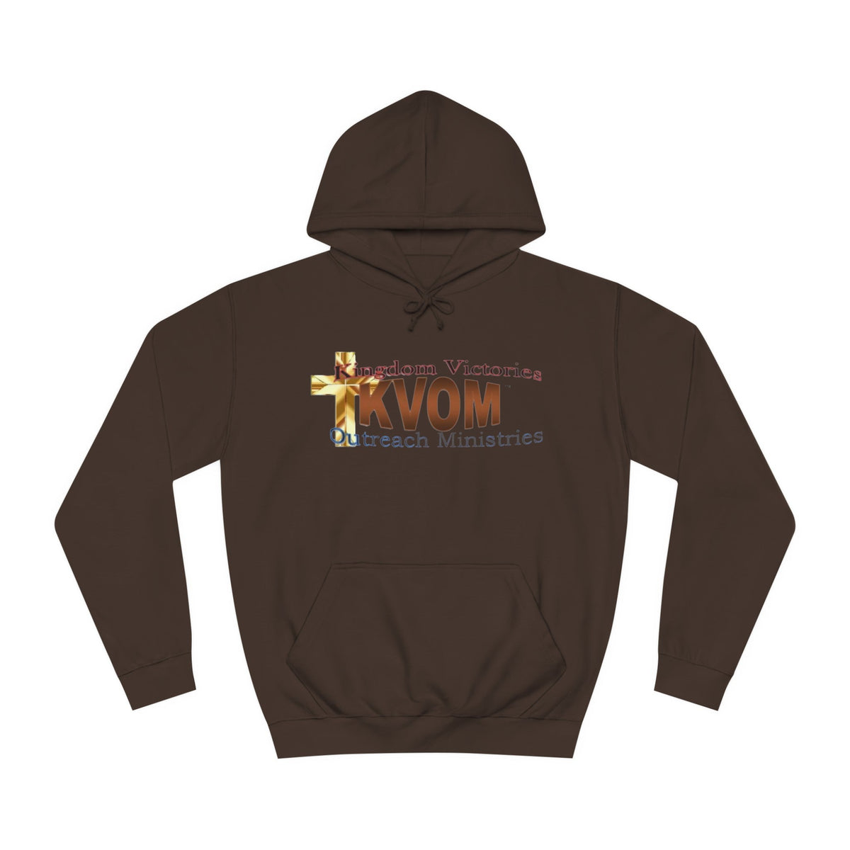 KVOM Logo Unisex Relaxed Fit Hoodie, Brass Logo-KVOM