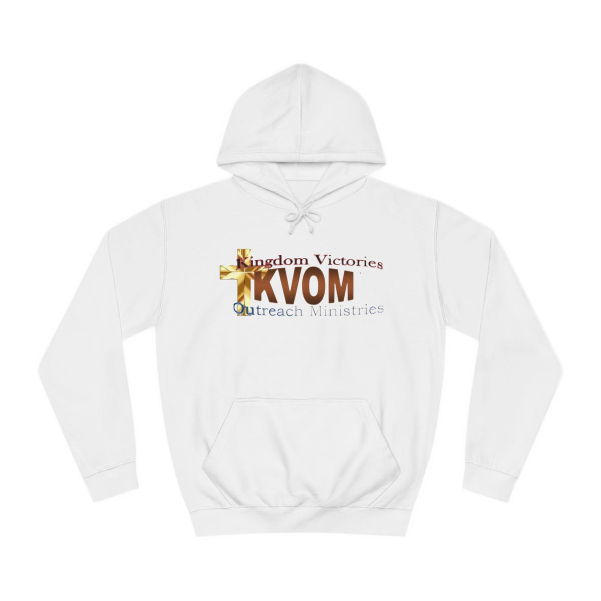 KVOM Logo Unisex Relaxed Fit Hoodie, Brass Logo-KVOM