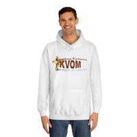 KVOM Logo Unisex Relaxed Fit Hoodie, Brass Logo-KVOM