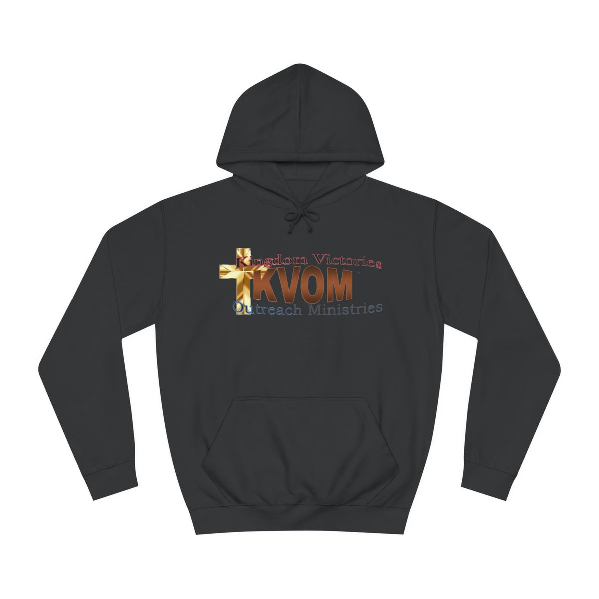 KVOM Logo Unisex Relaxed Fit Hoodie, Brass Logo-KVOM