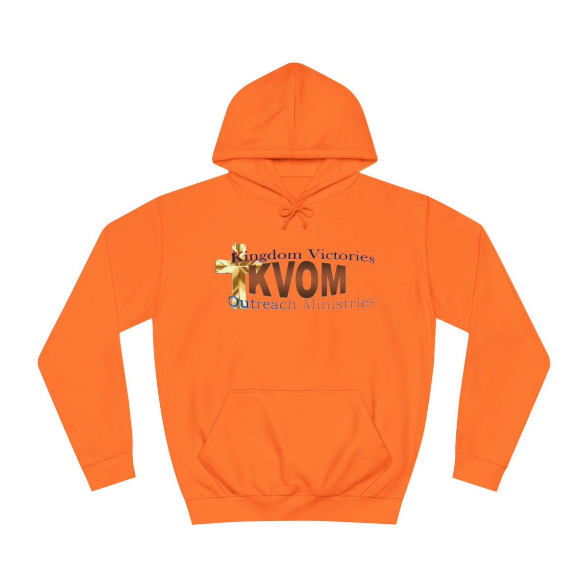 KVOM Logo Unisex Relaxed Fit Hoodie, Brass Logo-KVOM