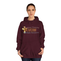 KVOM Logo Unisex Relaxed Fit Hoodie, Brass Logo-KVOM