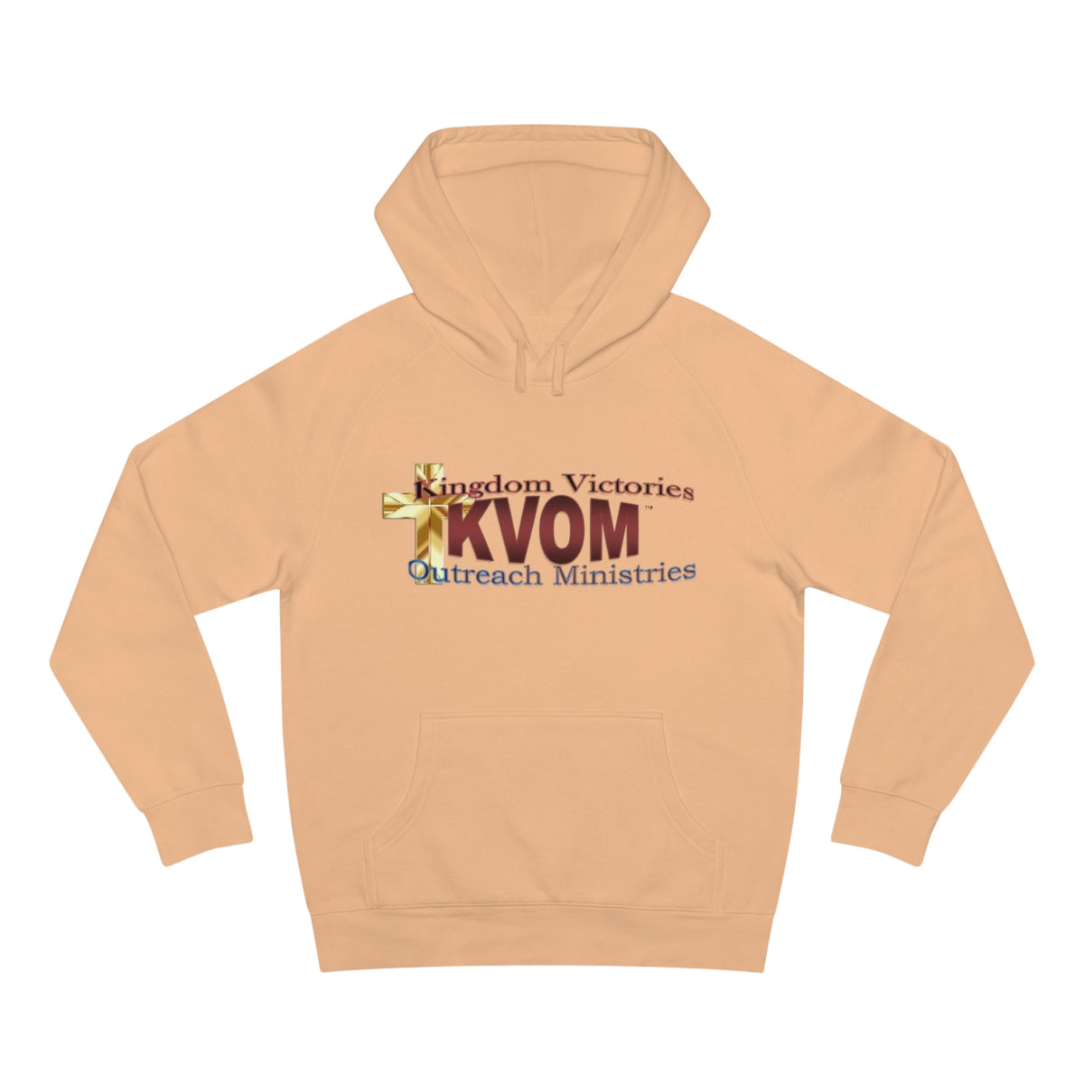 KVOM Logo Unisex Relaxed Fit Hoodie, Maroon Logo-KVOM