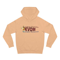 KVOM Logo Unisex Relaxed Fit Hoodie, Maroon Logo-KVOM