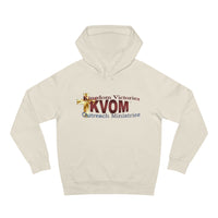 KVOM Logo Unisex Relaxed Fit Hoodie, Maroon Logo-KVOM