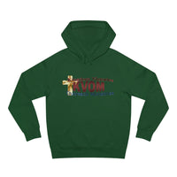 KVOM Logo Unisex Relaxed Fit Hoodie, Maroon Logo-KVOM