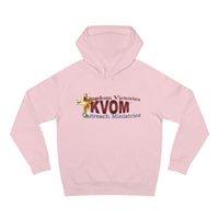 KVOM Logo Unisex Relaxed Fit Hoodie, Maroon Logo-KVOM