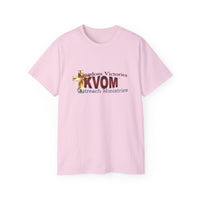 KVOM Logo Unisex Ultra Comfort T-Shirt, Maroon Logo-KVOM