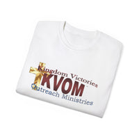 KVOM Logo Unisex Ultra Comfort T-Shirt, Maroon Logo-KVOM