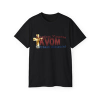 KVOM Logo Unisex Ultra Comfort T-Shirt, Maroon Logo-KVOM