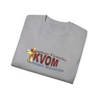 KVOM Logo Unisex Ultra Comfort T-Shirt, Maroon Logo-KVOM