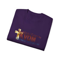 KVOM Logo Unisex Ultra Comfort T-Shirt, Maroon Logo-KVOM