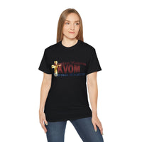 KVOM Logo Unisex Ultra Comfort T-Shirt, Maroon Logo-KVOM