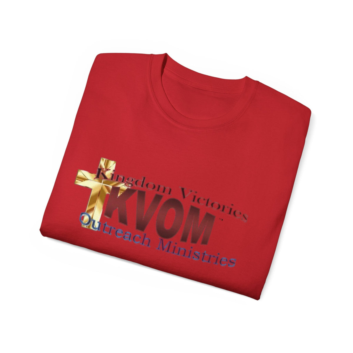 KVOM Logo Unisex Ultra Comfort T-Shirt, Maroon Logo-KVOM