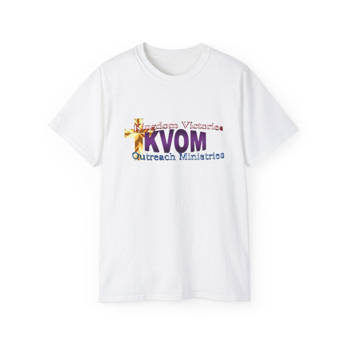 KVOM Logo Unisex Ultra Comfort T-Shirt, Moses Temple Colored Logo-KVOM