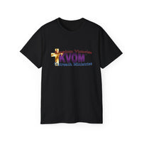 KVOM Logo Unisex Ultra Comfort T-Shirt, Moses Temple Colored Logo-KVOM