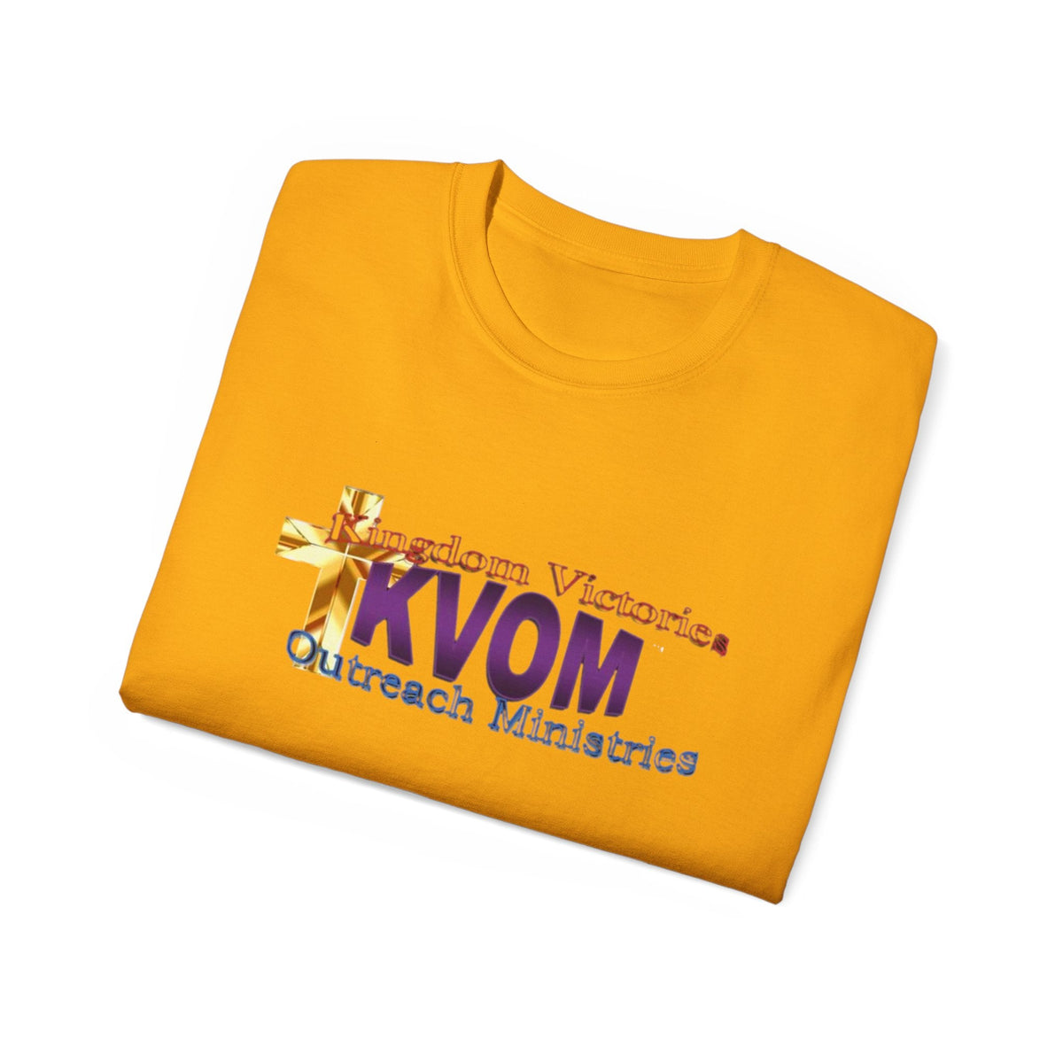 KVOM Logo Unisex Ultra Comfort T-Shirt, Moses Temple Colored Logo-KVOM