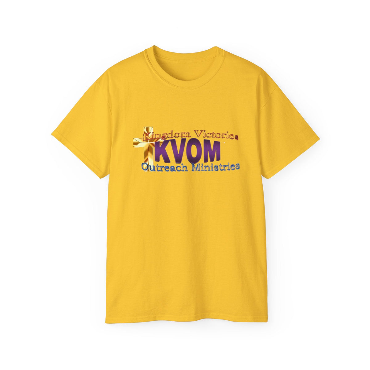 KVOM Logo Unisex Ultra Comfort T-Shirt, Moses Temple Colored Logo-KVOM